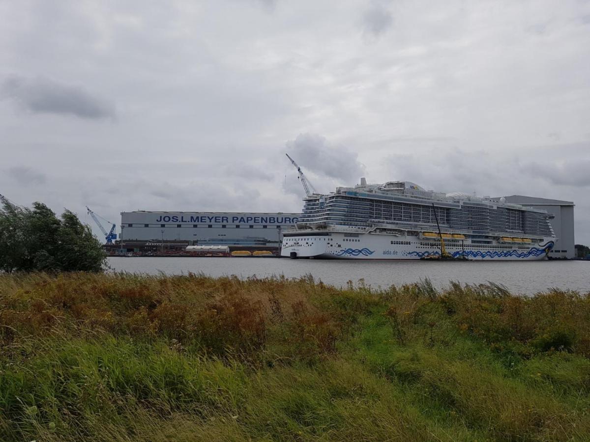 Idyllisches Ferienhaus nähe Badesee Papenburg Exterior foto